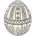 Die Cut Coloring Easter Egg Placemat
