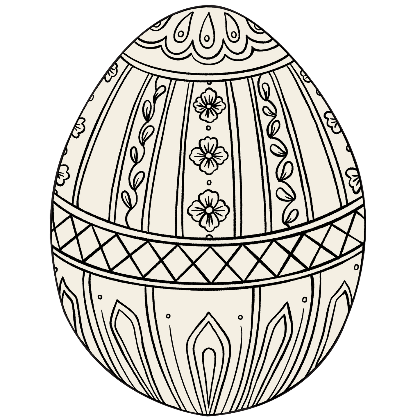 Die Cut Coloring Easter Egg Placemat