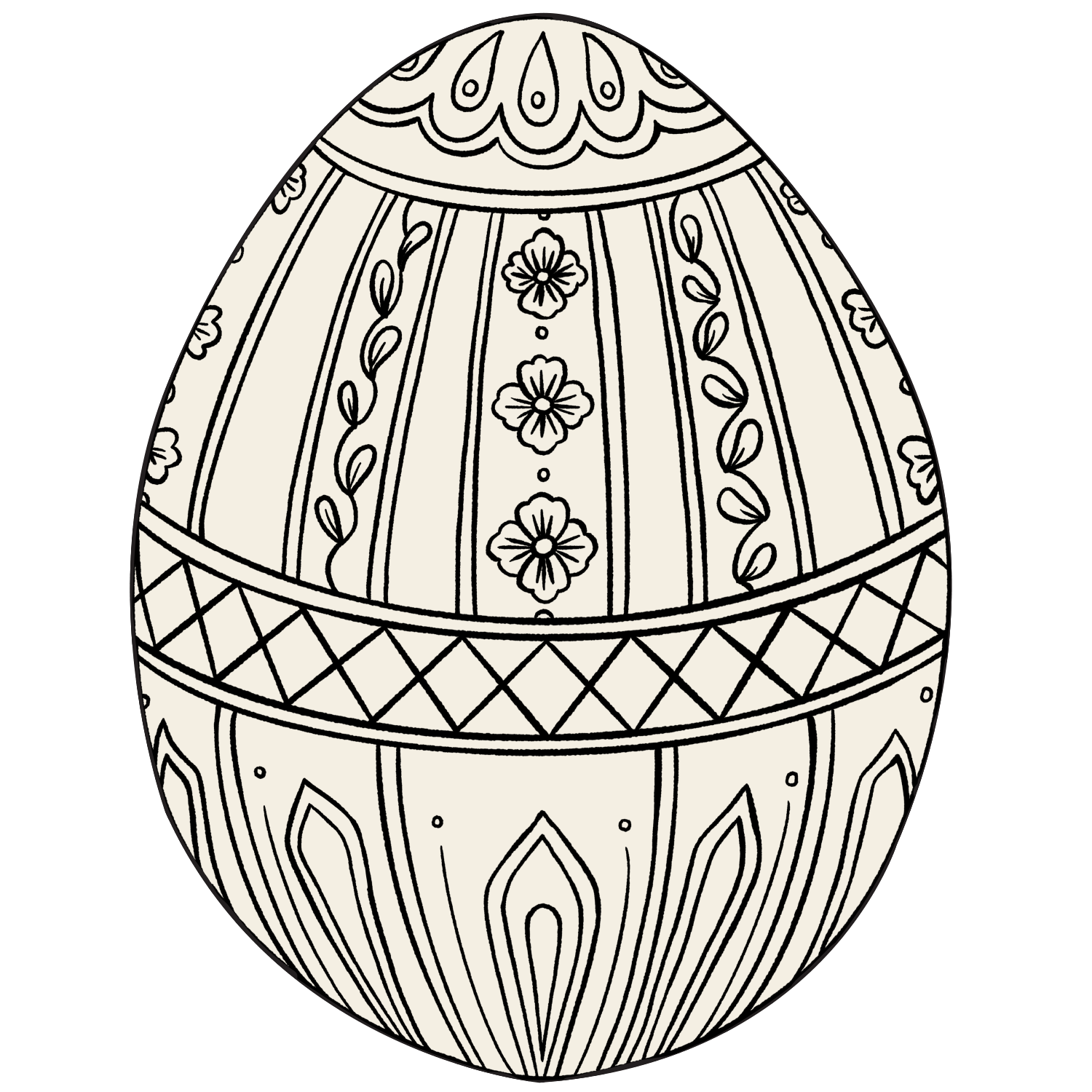 Die Cut Coloring Easter Egg Placemat