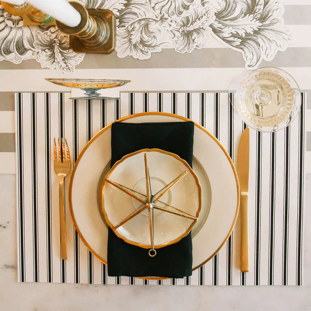 Black Ribbon Stripe Placemat