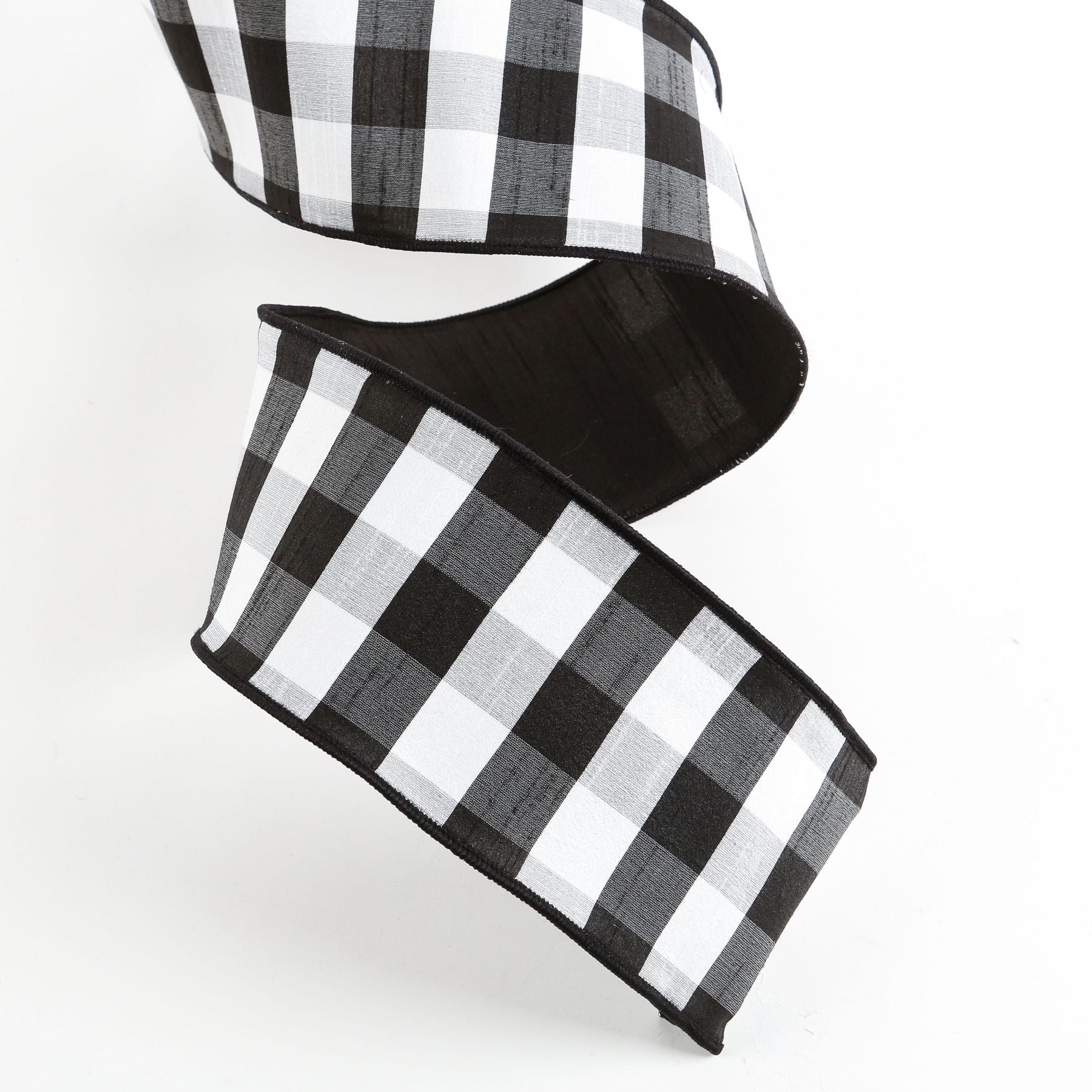 Black & White Buffalo Plaid Ribbon
