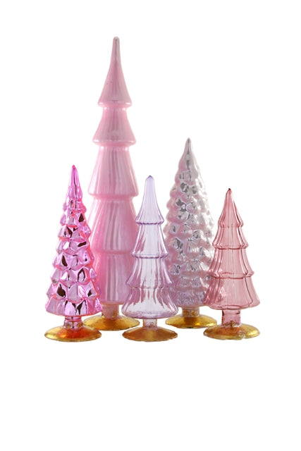 Set of 5 Hue Trees, Rose