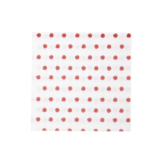 Papersoft Napkins Dot Red Dinner Napkin - Pack 20