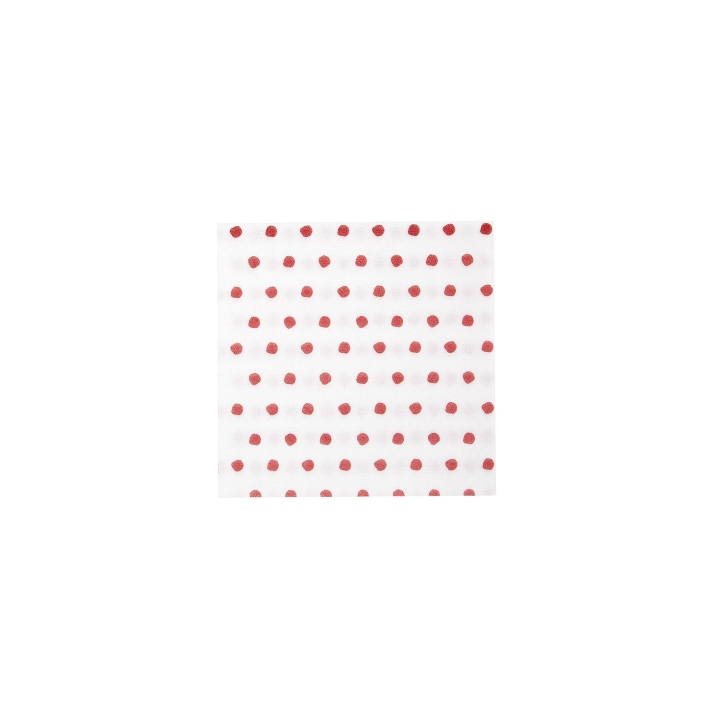 Papersoft Napkins Dot Red Cocktail Napkin - Pack 20