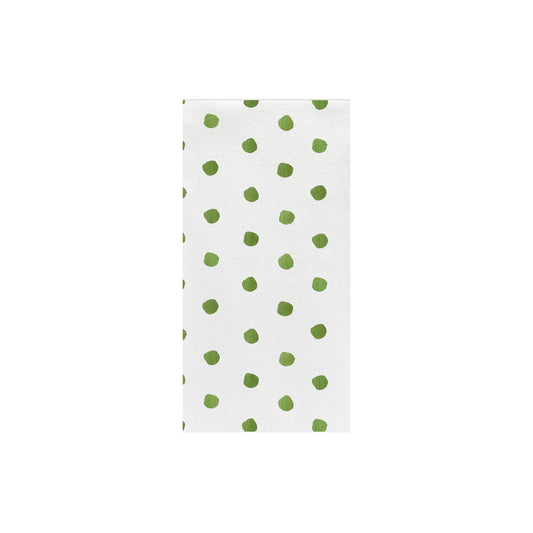 Papersoft Napkins Dot Green Guest Towels - Pack 20