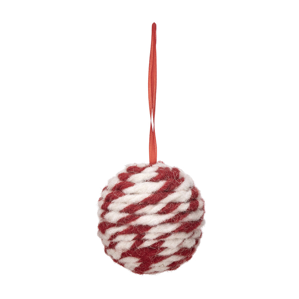 Red/White Ball Ornament