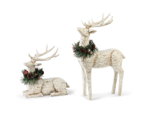 Birch Bark Deer Figures