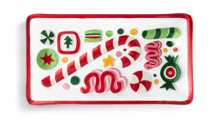 Christmas Candy Rectangle Platter