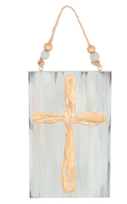 Raised Paint Cross Plaque Ornament