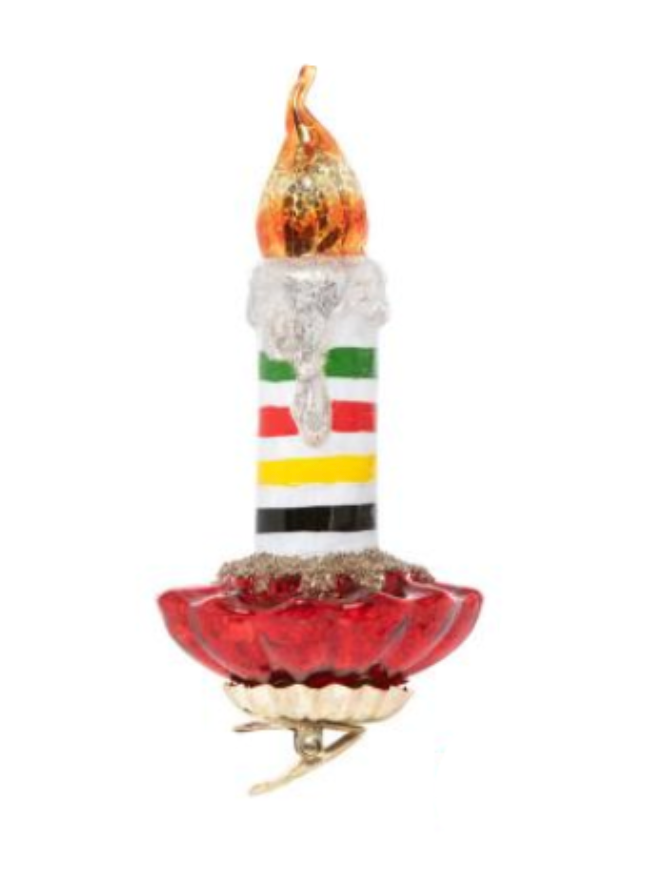 Retro Pattern Glass Clip-on Candle Ornament
