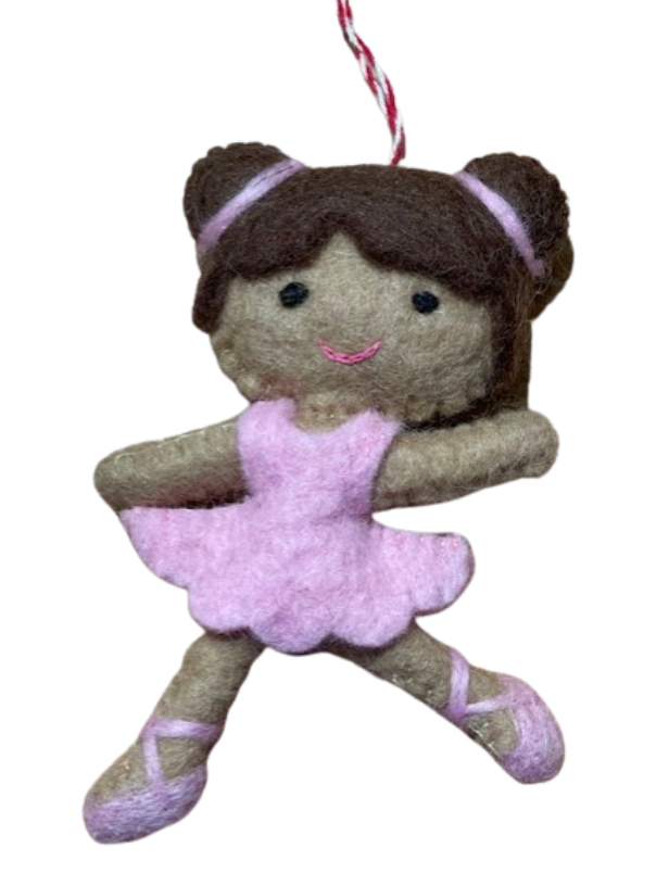 Ballerina Felt Wool Ornament