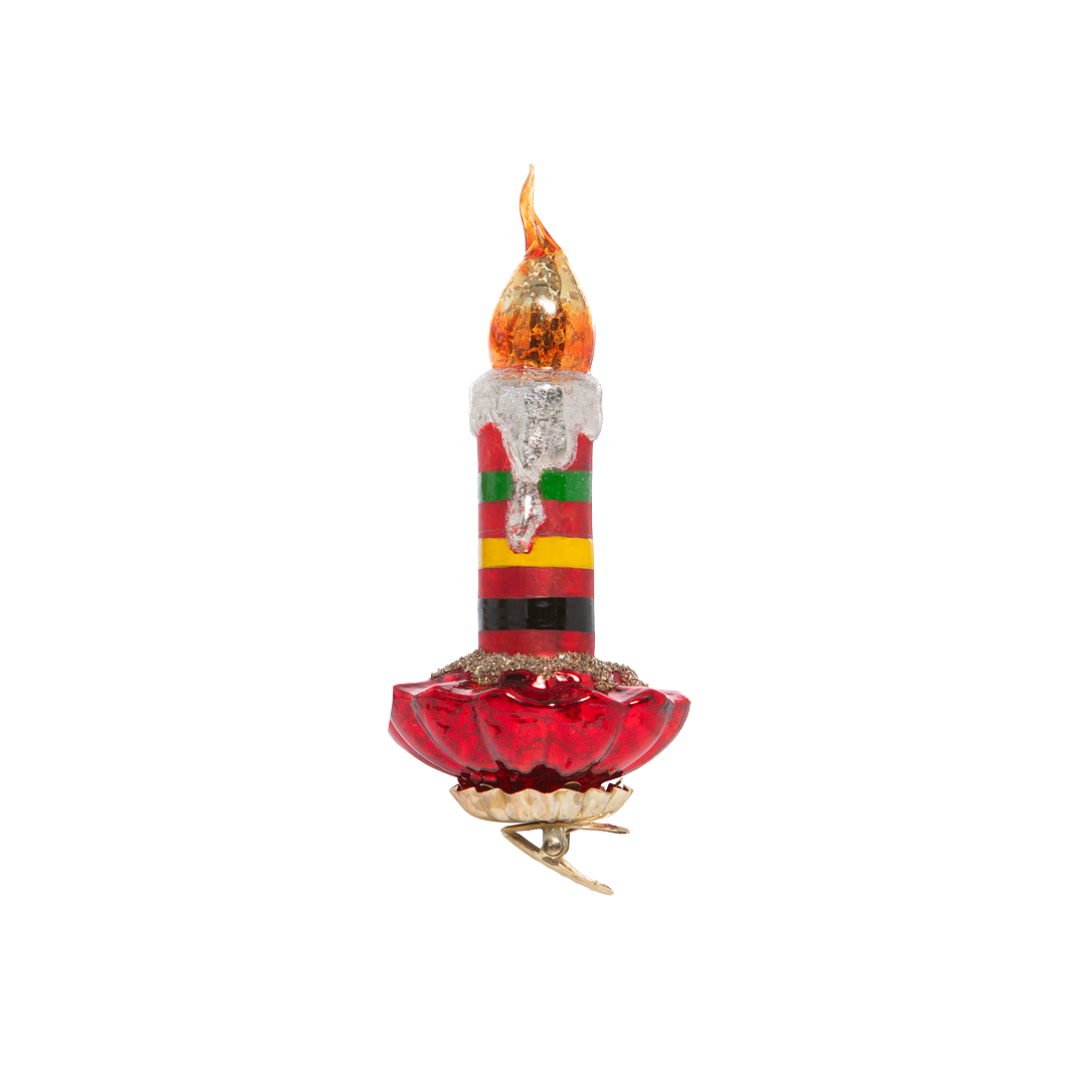 Retro Pattern Glass Clip-on Candle Ornament