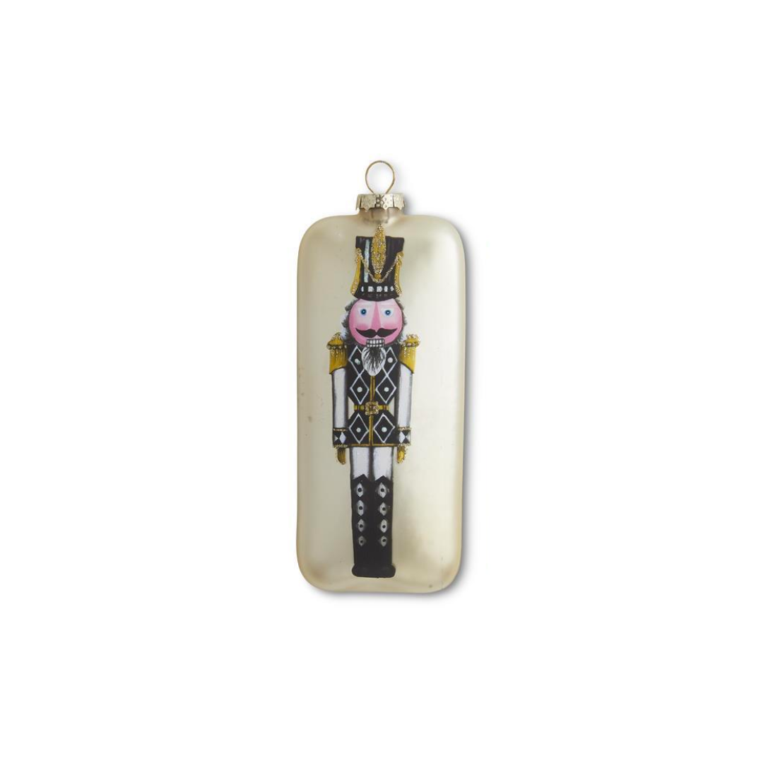 Glass Rectangle Nutcracker Ornament