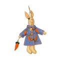 White Rabbit with Blue Dress Ornament