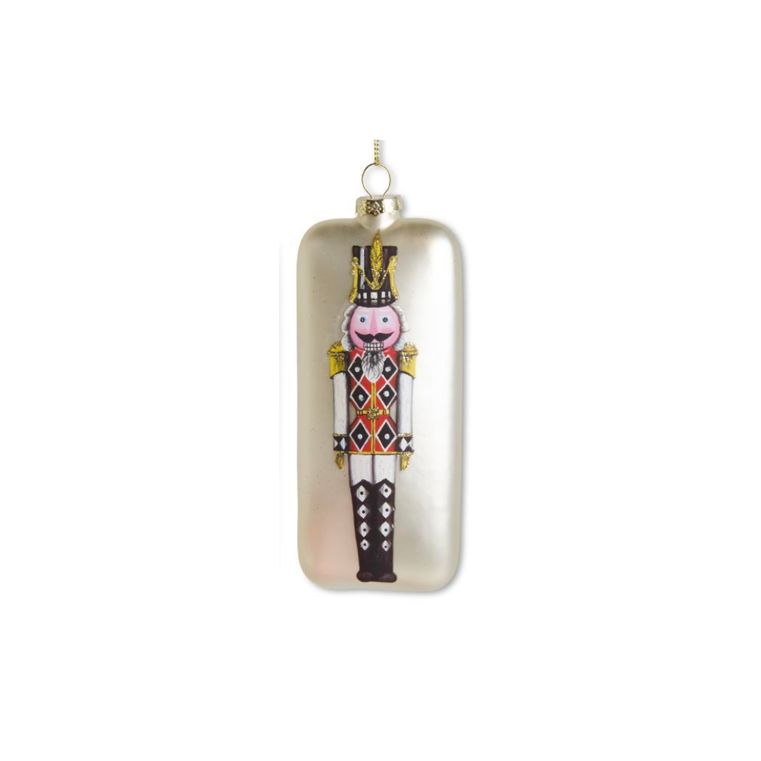 Glass Rectangle Nutcracker Ornament