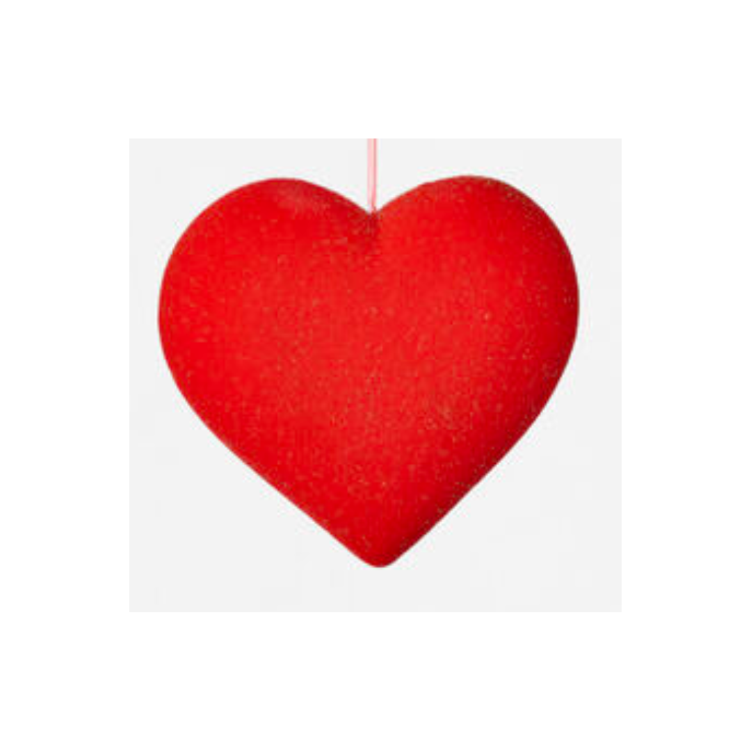 Large Flocked Heart