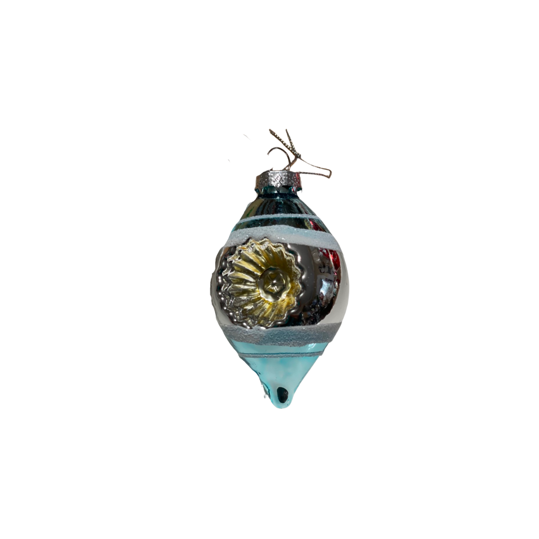 Vintage Style Glass Reflector Ornament