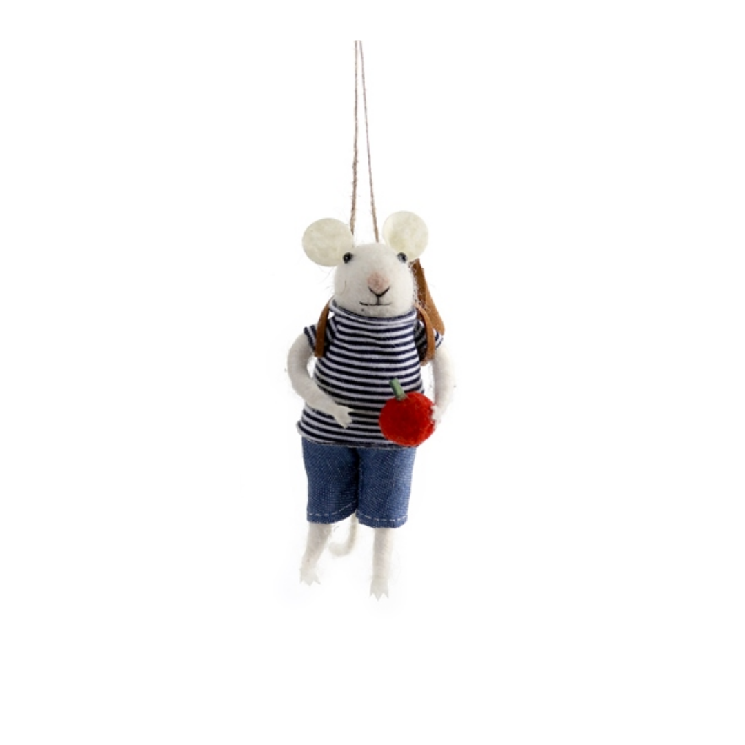 Schoolhouse Mouse Ornament