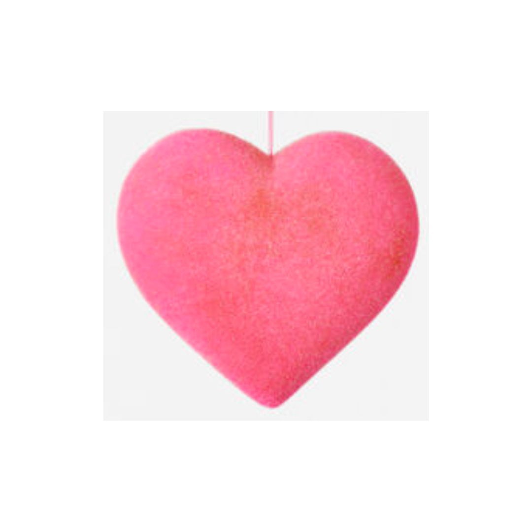 Large Flocked Heart