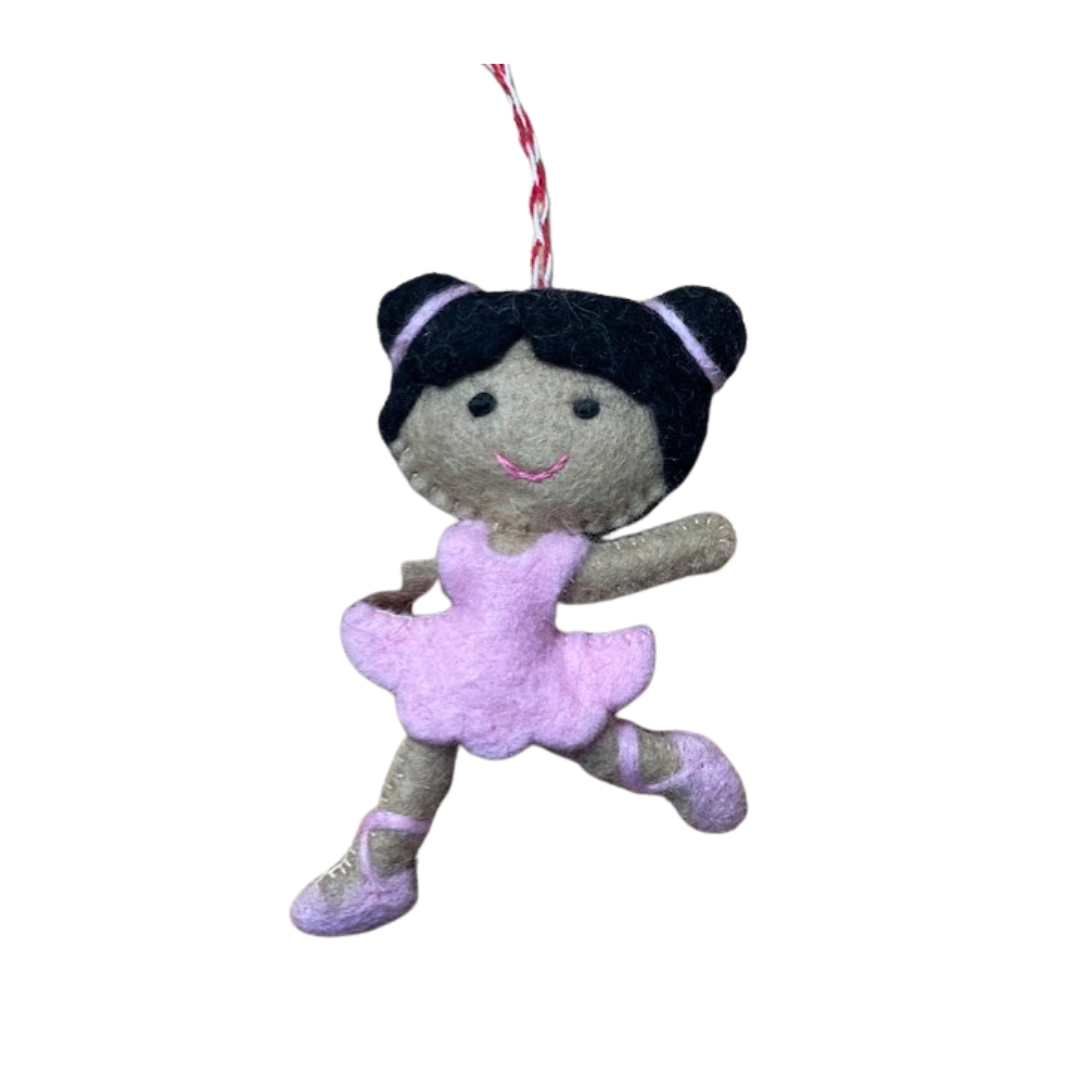 Ballerina Felt Wool Ornament