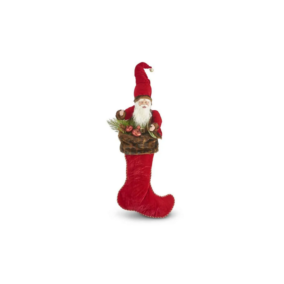 40" Satin Red Santa Stocking