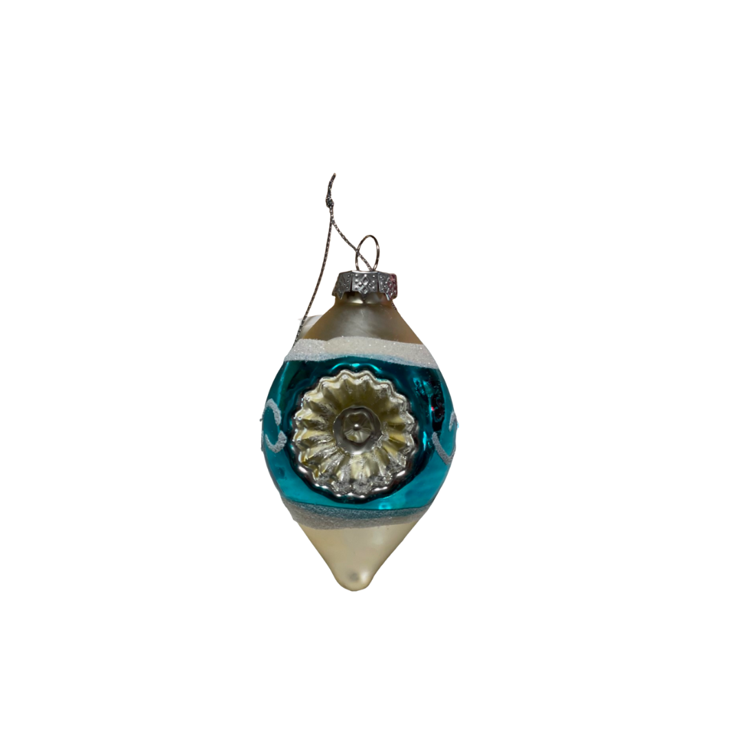 Vintage Style Glass Reflector Ornament
