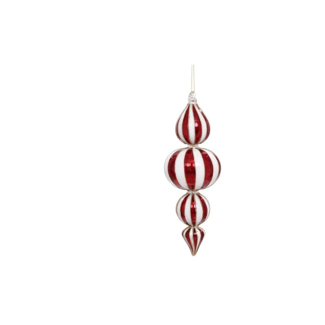 ELEGANT FANCY STRIPS FINIAL 8"
