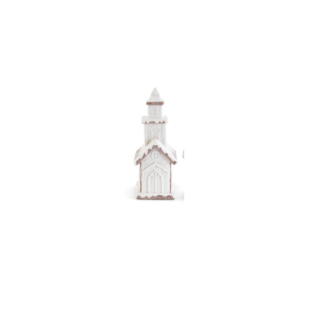 Glittered White Frosted Gingerbread Houses