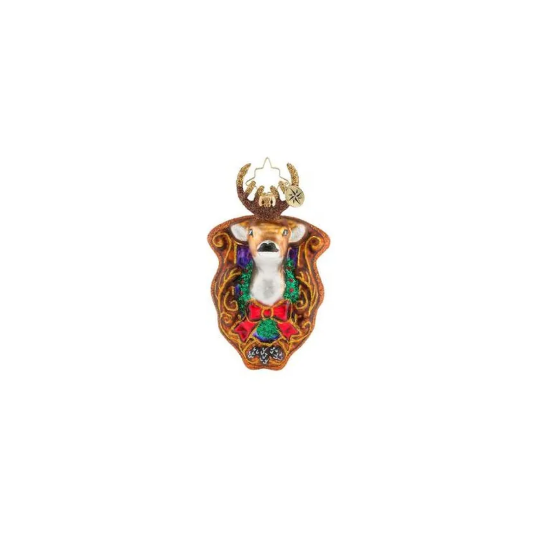 25 Inch Resin Santa in Gold Sleigh w/3 Deer
