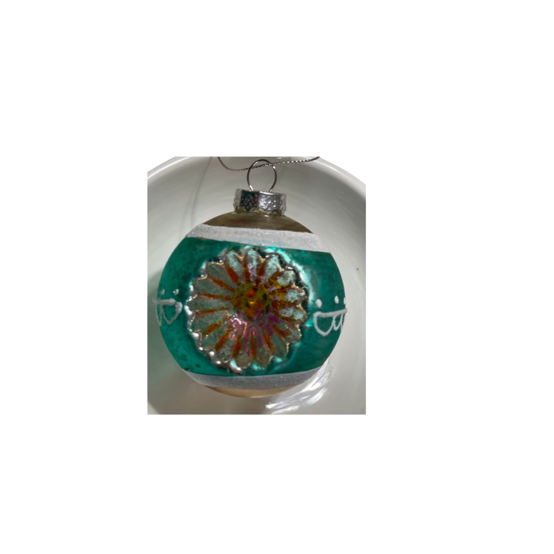 Vintage Style Glass Reflector Ornament