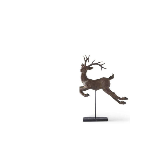 35 Inch Deer on Rectangular Wood Stand