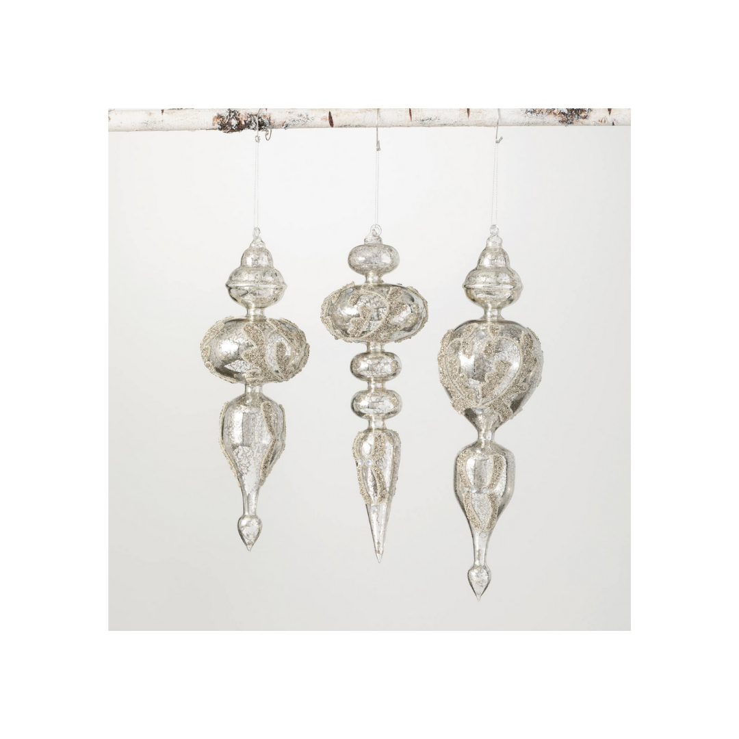 Silver Finial Ornaments