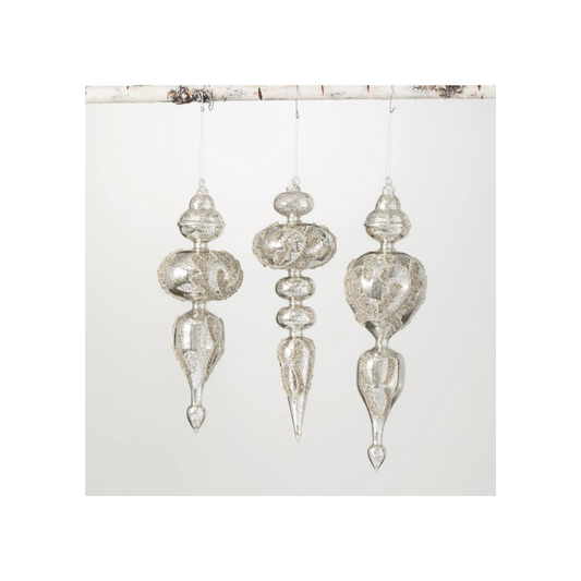 Silver Finial Ornaments