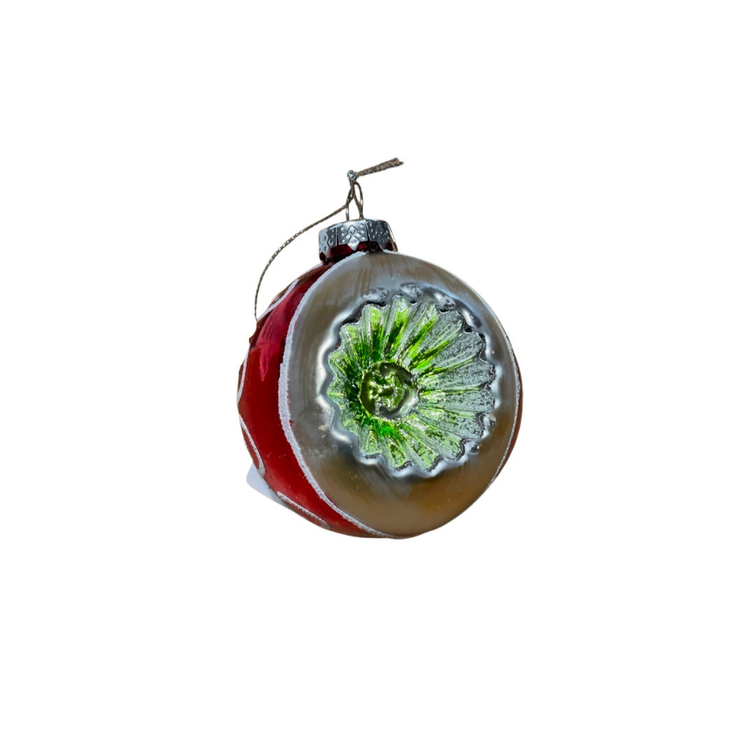 Vintage Style Glass Reflector Ornament