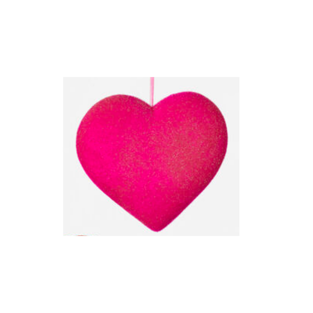 Large Flocked Heart