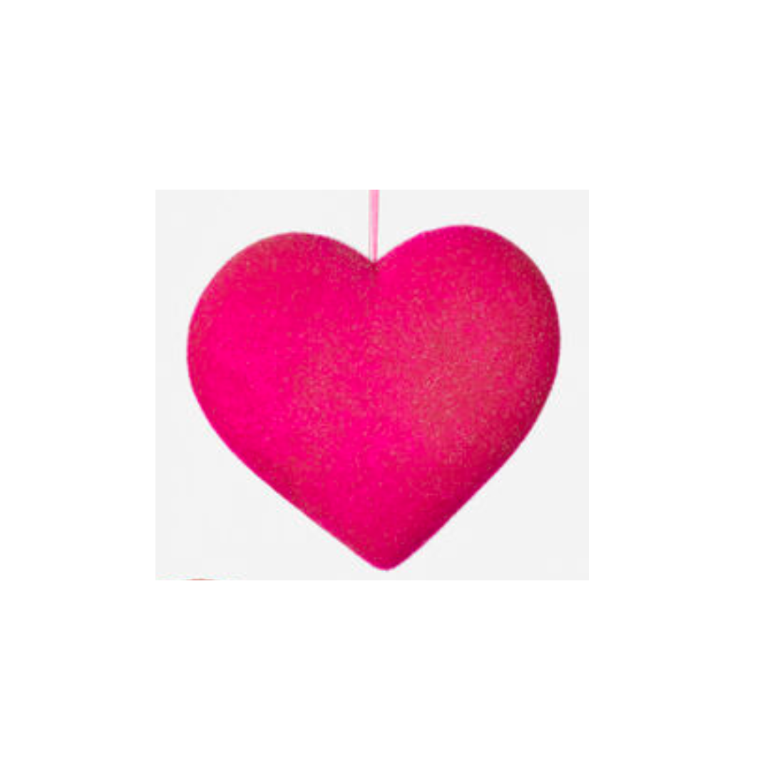Large Flocked Heart