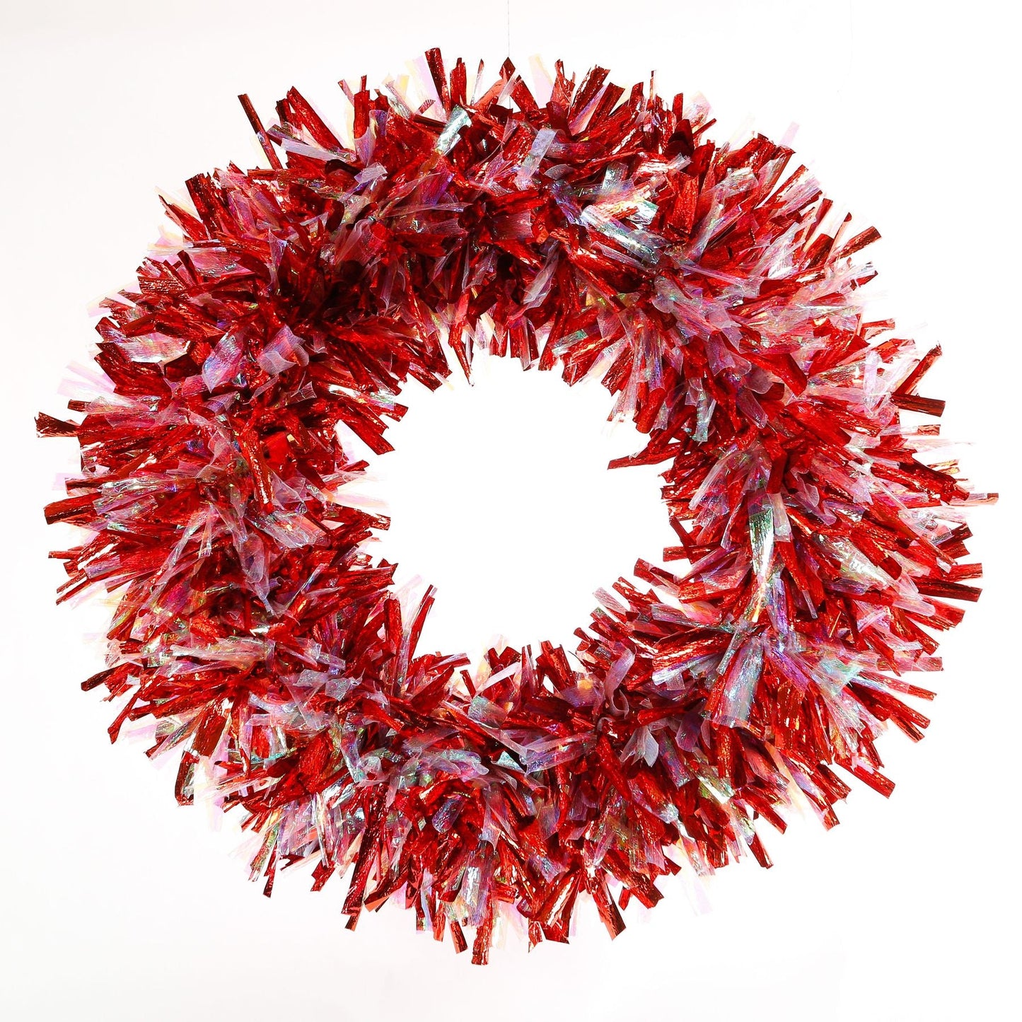 Large Red/Iridescent Wreath