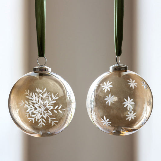 Smokey Glass Pattern Ornaments