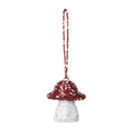 Red Capped Beaded Mushroom Ornament- Small
