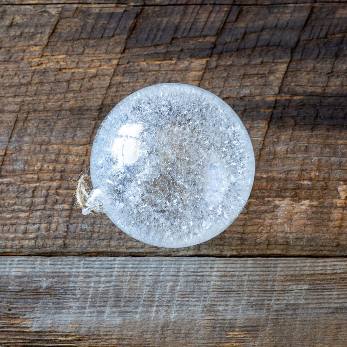 Frosted Glass Ball Ornament, Medium