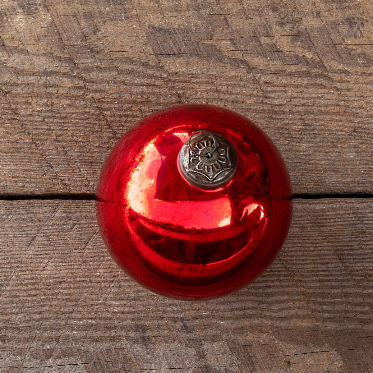 Antique Shiny Ruby Glass Ball Ornament- XLarge