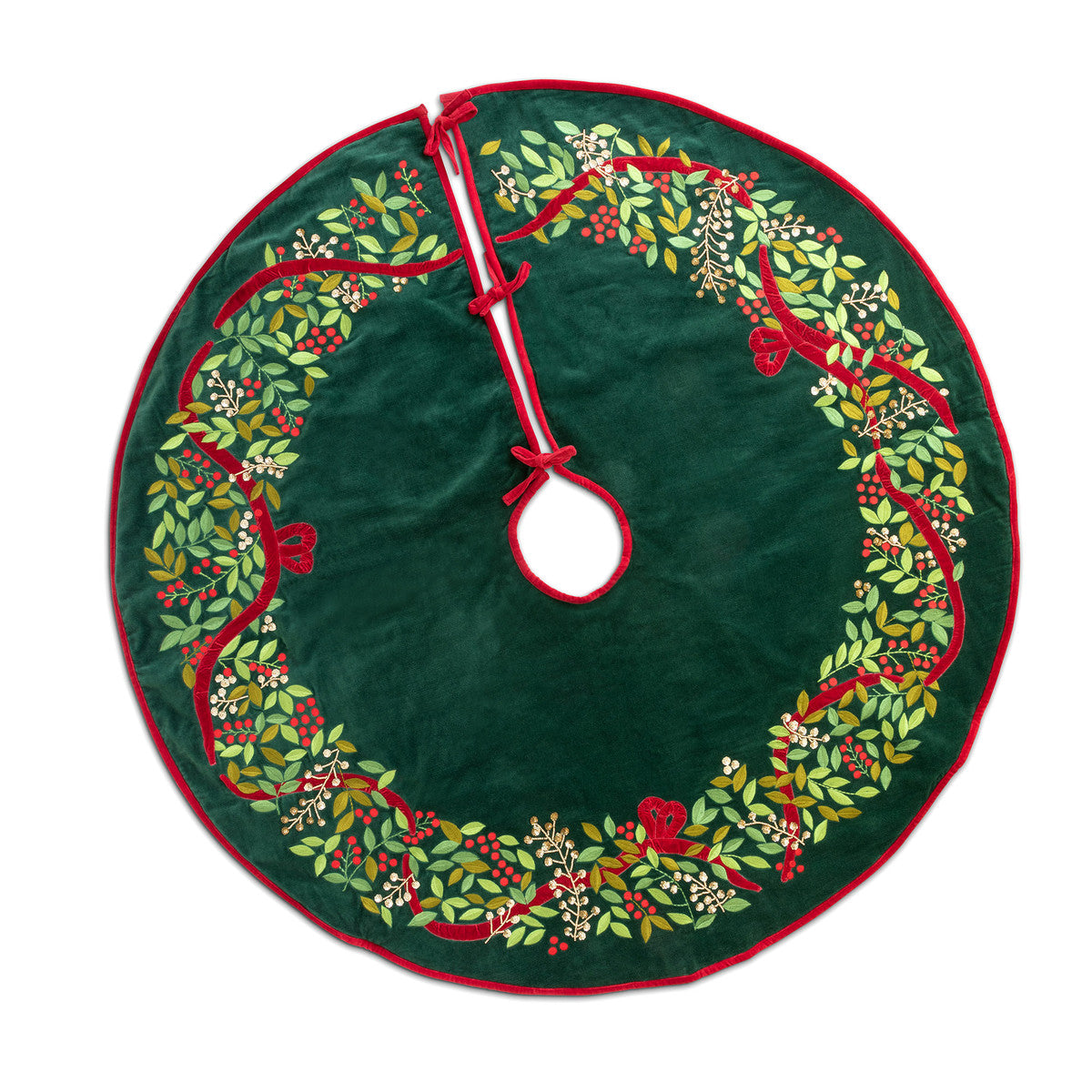 Christmas Wreath Velvet Tree Skirt