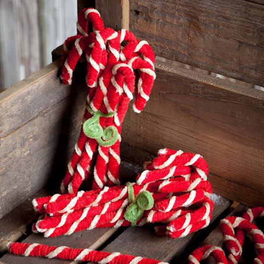 Vintage Style Chenille Candy Canes