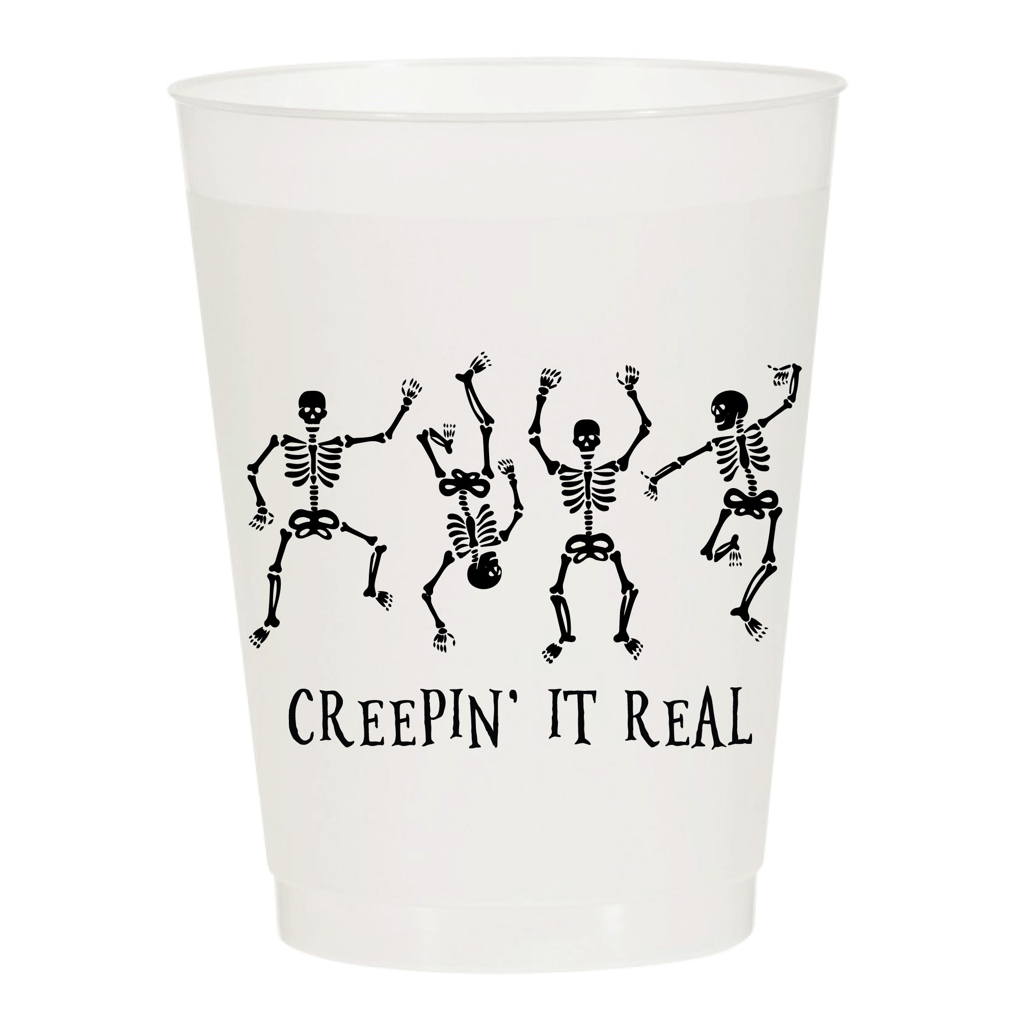 Creepin It Real Halloween Party Reusable Cups, Set of 10