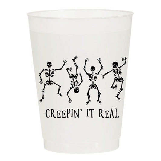Creepin It Real Halloween Party Reusable Cups, Set of 10