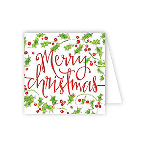 Holly Christmas Enclosure Cards Boxed Set
