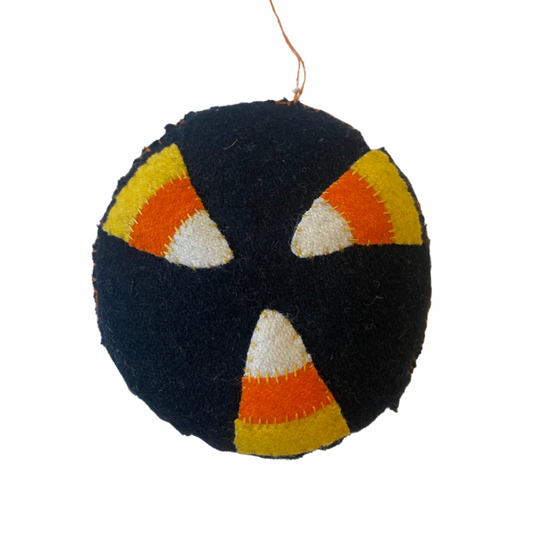 Round Candy Corn Ornament