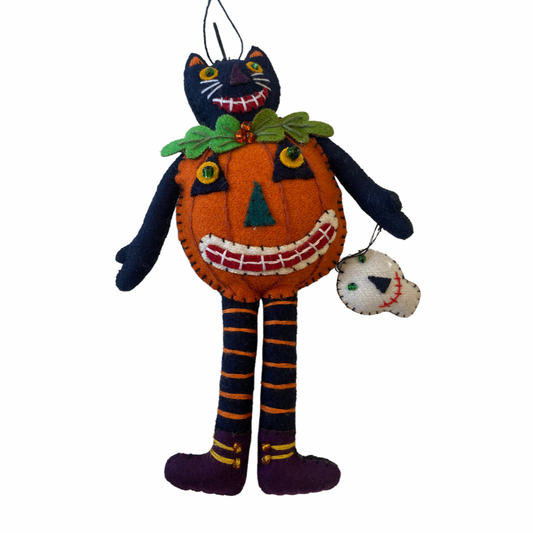 Jack-O-Lantern Body with Black Cat Head