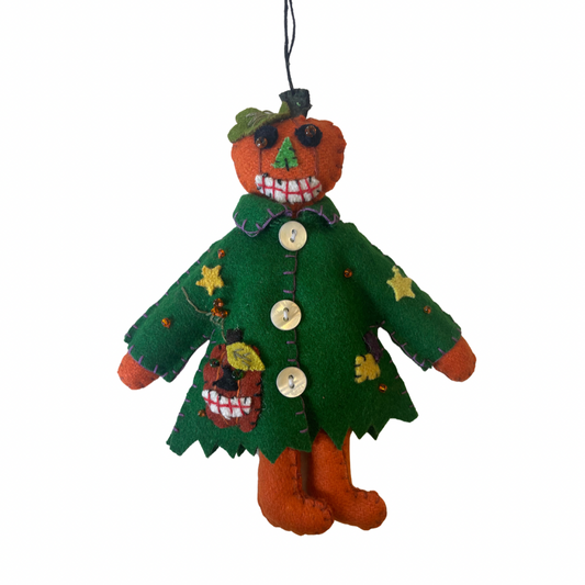 Jack-O-Lantern with Green Coat