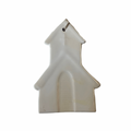 White Glazed Church Ornament